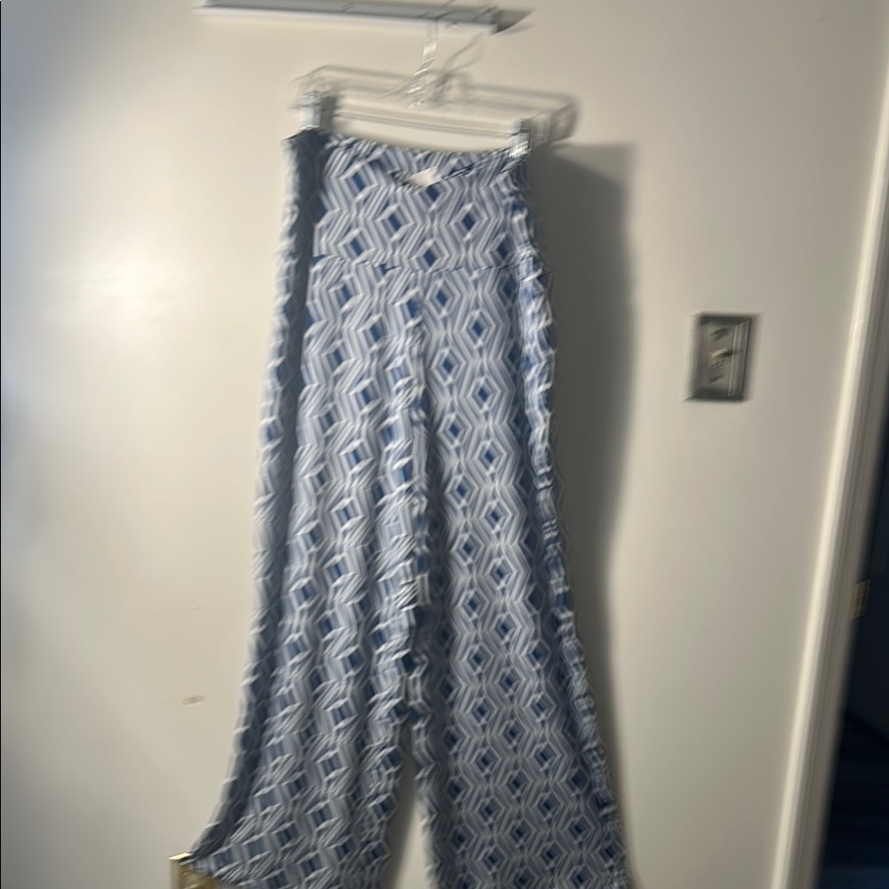 Geometric Blue Women's Pants